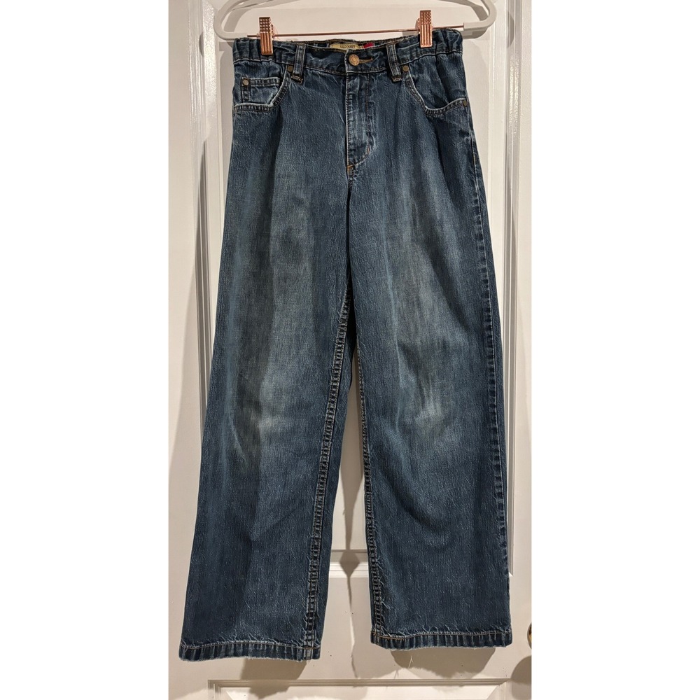 Old Navy Kids Loose Fit Jeans Blue Medium Wash Denim Size 14 Regular Cotton